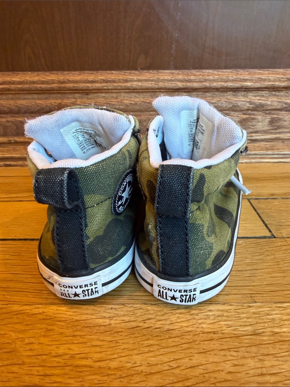 Converse Kids Olive Camo All Star High-Top Sneakers - Picture 4 of 6